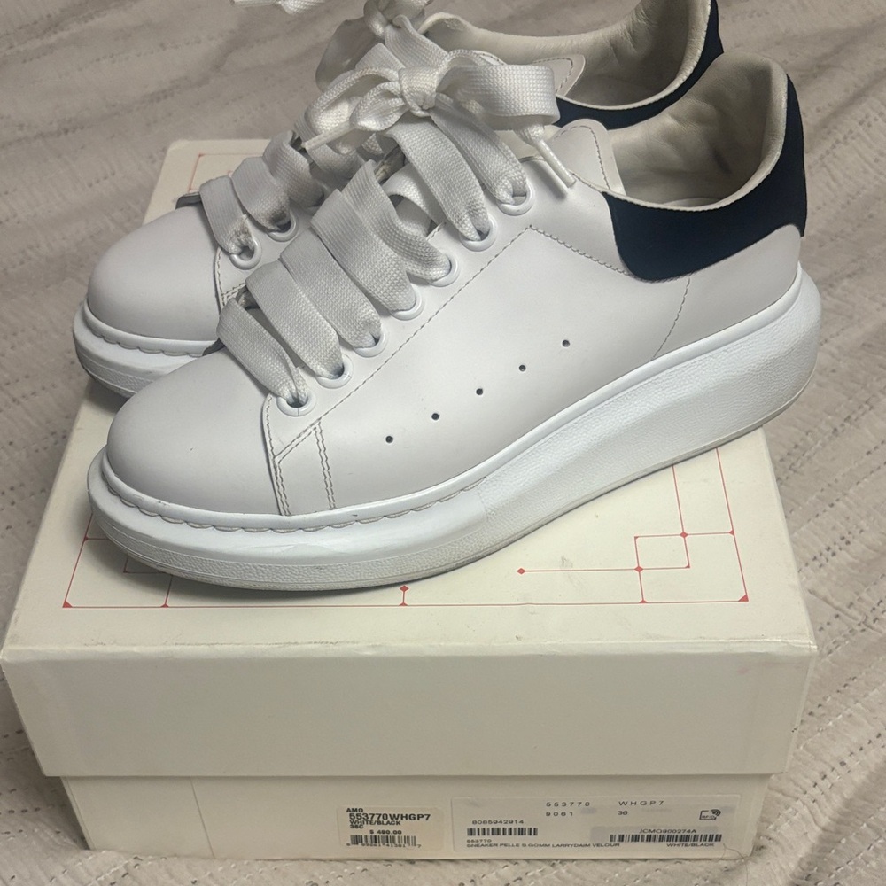 Alexander McQueen Women’s White Sneakers size 36 GOOD CONDITION